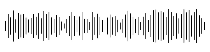 This image depicts a voice message template, featuring an audio chat speech sound wave icon. It also resembles an equalizer symbol and serves as an element for mobile messengers, podcast online radio interfaces, music players, or apps. The waveform pattern is illustrated in vector format.