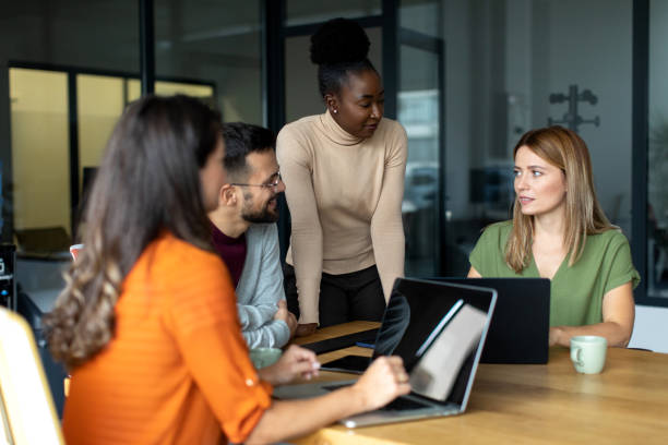 istock Business team in the office having meeting 2149176409