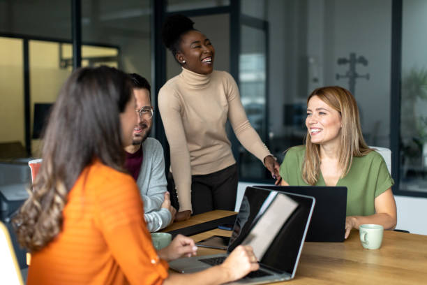 istock Business team in the office having meeting 2149176410