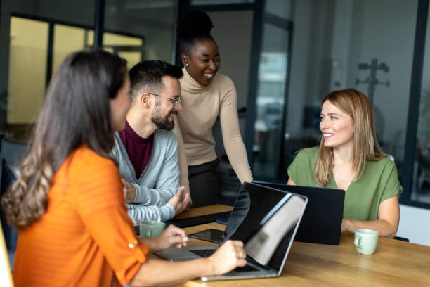 istock Business team in the office having meeting 2149176413