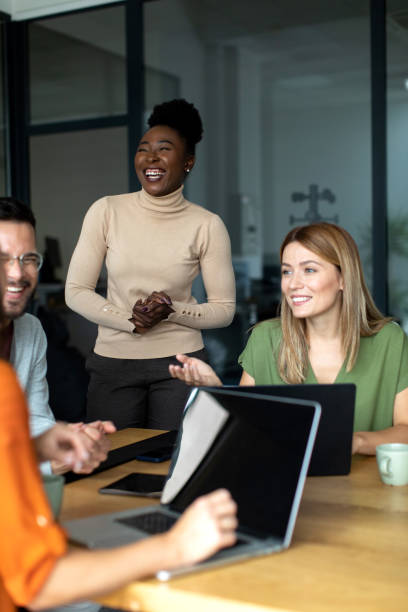 istock Business team in the office having meeting 2149176429