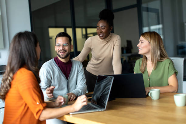 istock Business team in the office having meeting 2149176430