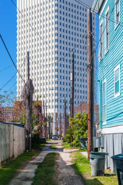 American homes in Galveston, Texas, USA