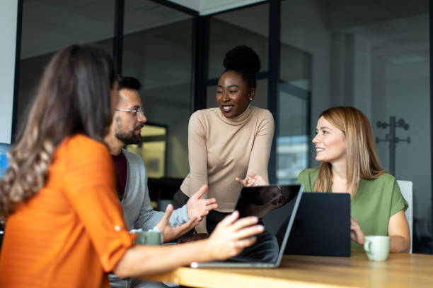 istock Business team in the office having meeting 2149176440
