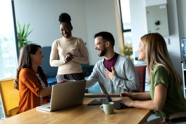 istock Business team in the office having meeting 2149176441
