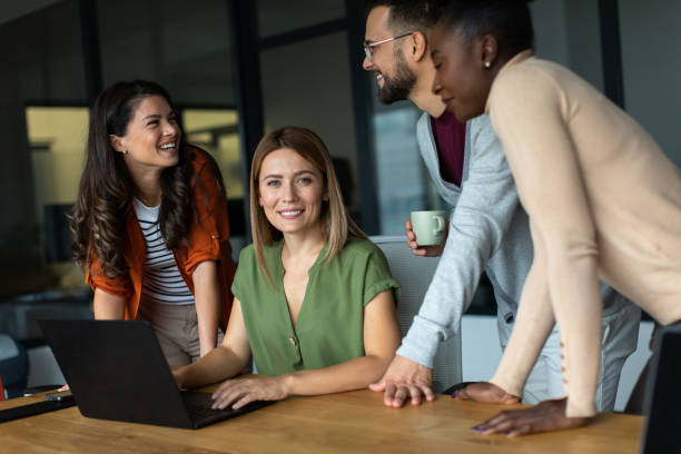 istock Business team in the office having meeting 2149176474