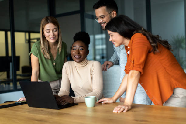 istock Business team in the office having meeting 2149176522
