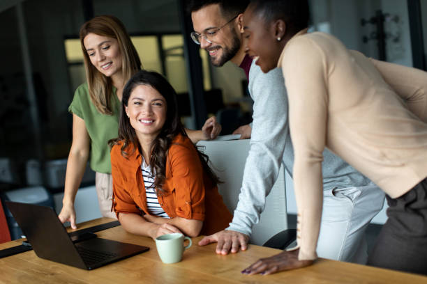 istock Business team in the office having meeting 2149176523