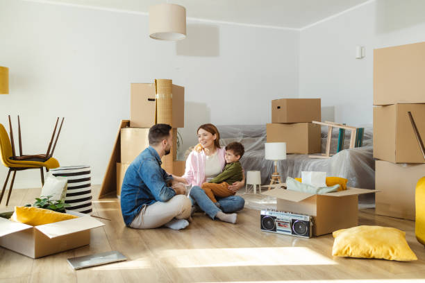 istock Happy family moving in new home 2149177177
