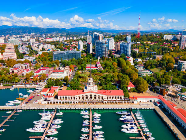 istock Sochi aerial panoramic view, Russia 2149177200