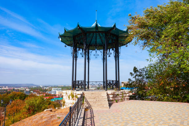 Beauty vintage gazebo in Pyatigorsk, a spa city in Caucasian Mineral Waters region, Stavropol Krai in Russia