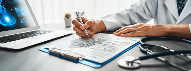 istock Doctor studying genetic disease in DNA research with laptop. Neoteric 2149178229