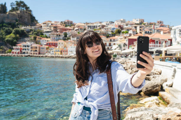 istock Tourist taking a selfie on vacation. 2149181397