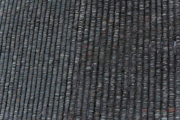 Tile roof of old Chinese house