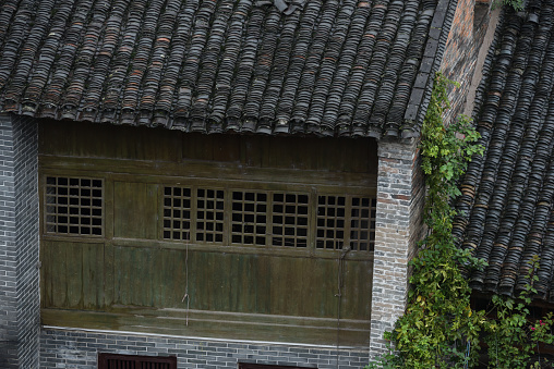 Tile roof of an old Chinese house