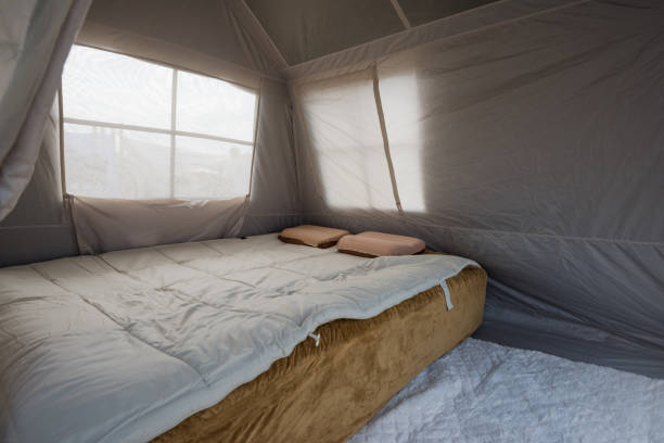 istock A temporary casual outdoor tent bedroom display 2149187577