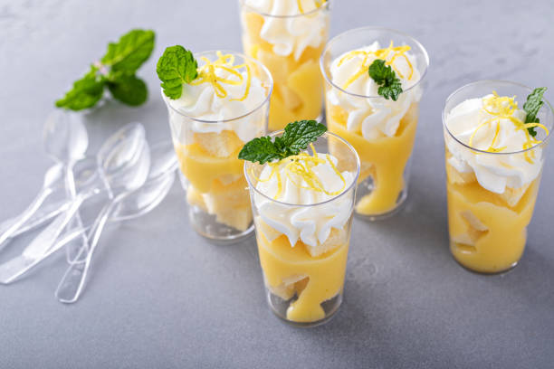 istock Lemon meringue parfaits in cups with pound cake and whipped cream 2149187694