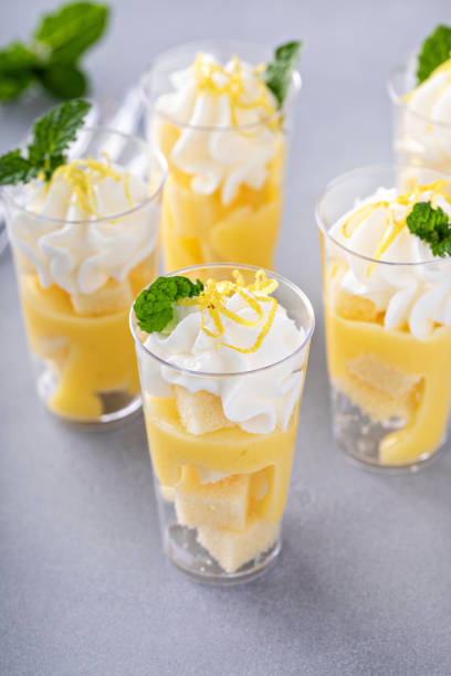 istock Lemon meringue parfaits in cups with pound cake and whipped cream 2149187699