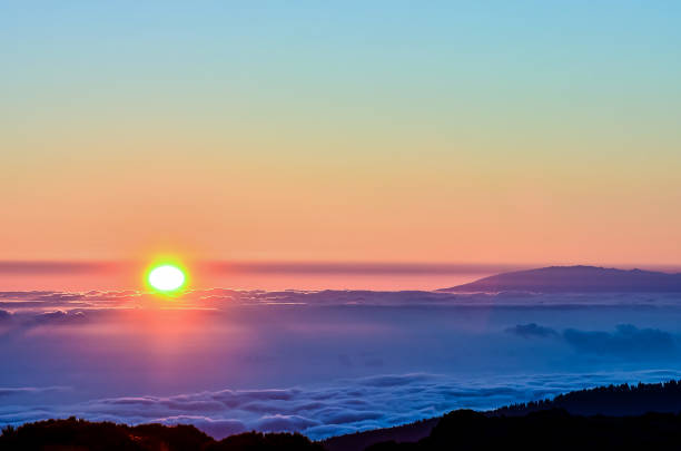istock A beautiful sunset with a large sun in the sky 2149188399