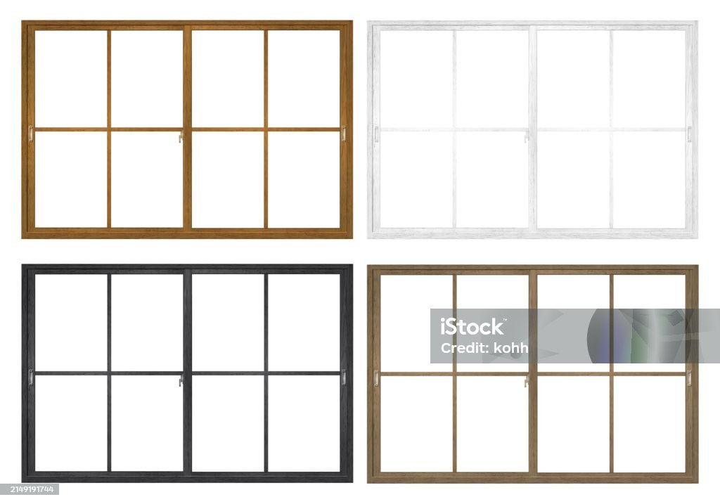 Window Frame Board Wooden Window Frame B Set Stock Illustration - Download Image Now ...