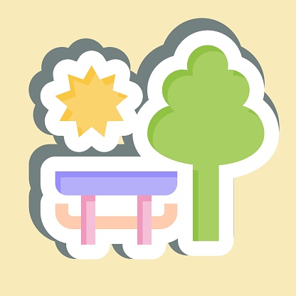 Sticker Park. related to Photos and Illustrations symbol. simple design illustration