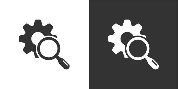 Search trouble glyph solid icons. Containing data, strategy, planning, research solid icons collection. Vector illustration. For website design, logo, app, template, ui, etc