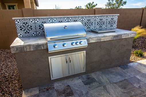 Rear Yard Stainless Steel BBQ Station