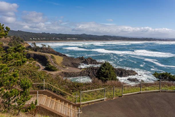 Quarry Cove road in Yaquina Head State Park