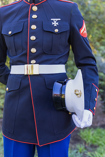 Close up of Marine's uniform