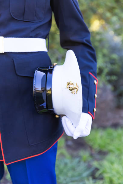 istock Close up of US Marine uniform 2149194021
