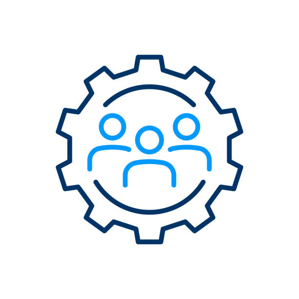 Teamwork line icon. Vector illustration. Editable stroke. Easily changes to any color. Teamwork line icon. Vector illustration. Editable stroke. Easily changes to any color. stakeholder stock illustrations