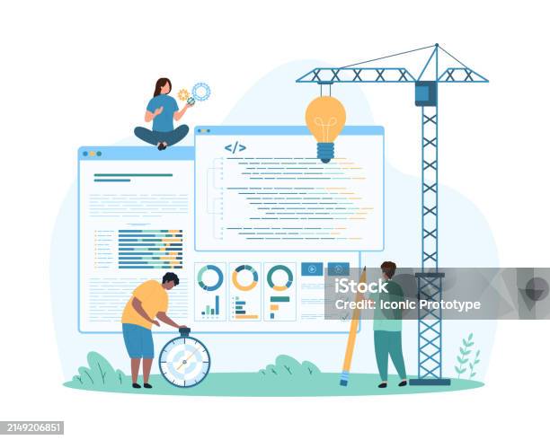 Code Development Solution Engineering And Coding Process Of Tiny People ...