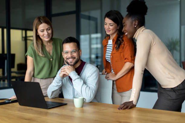 istock Business team in the office having meeting 2149208574