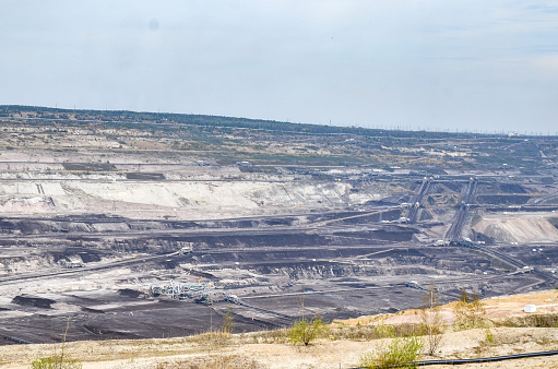 Open-pit brown coal mine in Bechatów. The largest earth hole in Europe