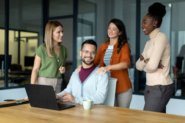 istock Business team in the office having meeting 2149209021
