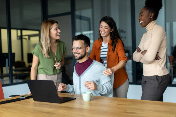 istock Business team in the office having meeting 2149209233