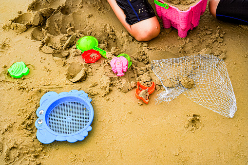 Building sand castles is a great way to build children's ideas and imagination in terms of nature conservation.