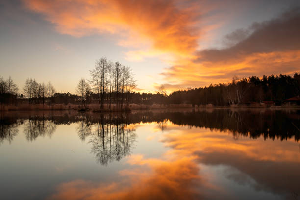 istock Sunrise over the lake. 2149210078