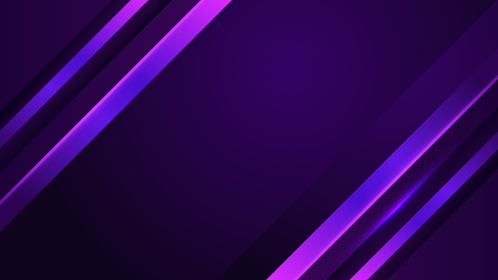 Modern dark blue and purple gradient colours striped diagonal line on black background