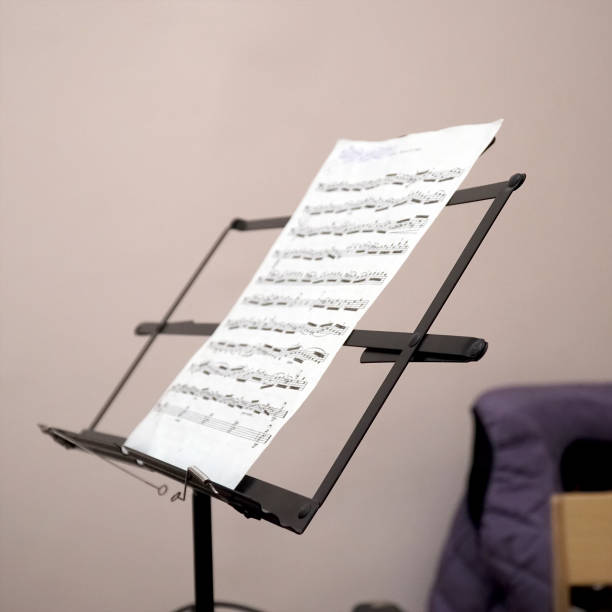 istock Sheet music on music stand 2149210516