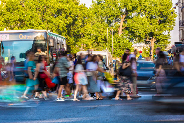 istock Traffic with pedestrians in Paris 2149210849