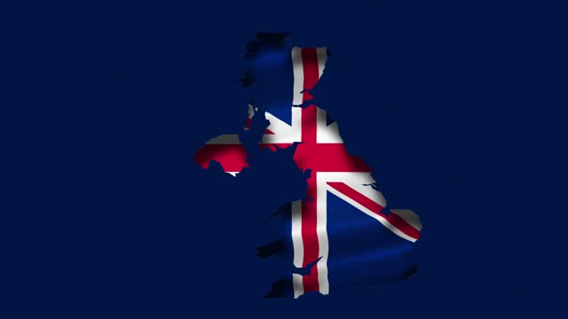 Flag of British with map