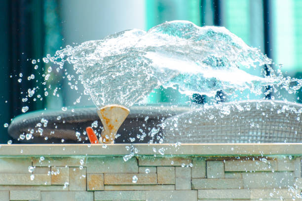 Water coming out of fountain