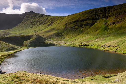 Landscape scenery in the Brecon Beacons national park