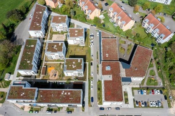 istock Apartment buildings from above 2149214172