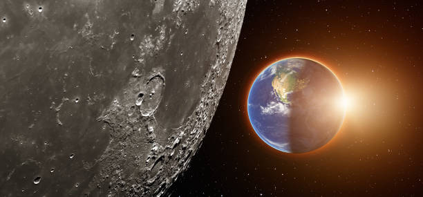 istock The Earth as Seen from the Surface of the Moon 2149214913