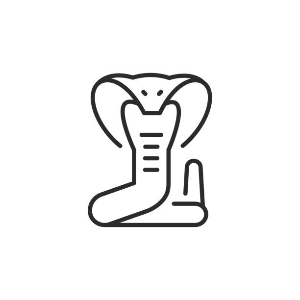 икона «египетская кобра» - кобра stock illustrations
