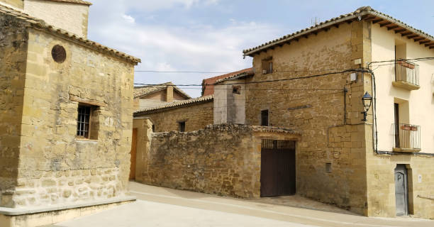 istock A small town with a stone building and a stone wall 2149216122