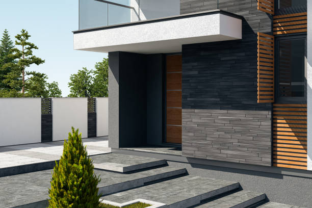 istock Modern Luxurious Villa with garden. 2149216983