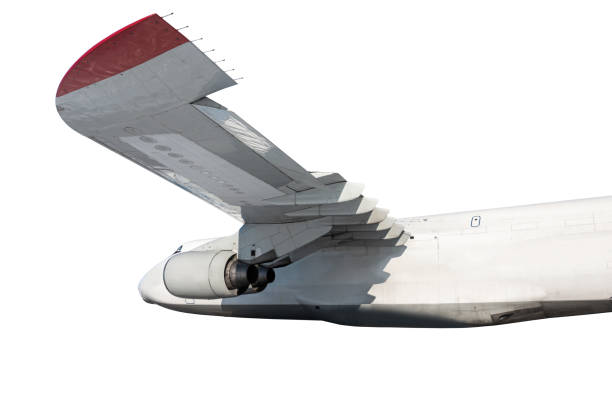 istock Wide body transport cargo aircraft flying isolated on white background 2149222008